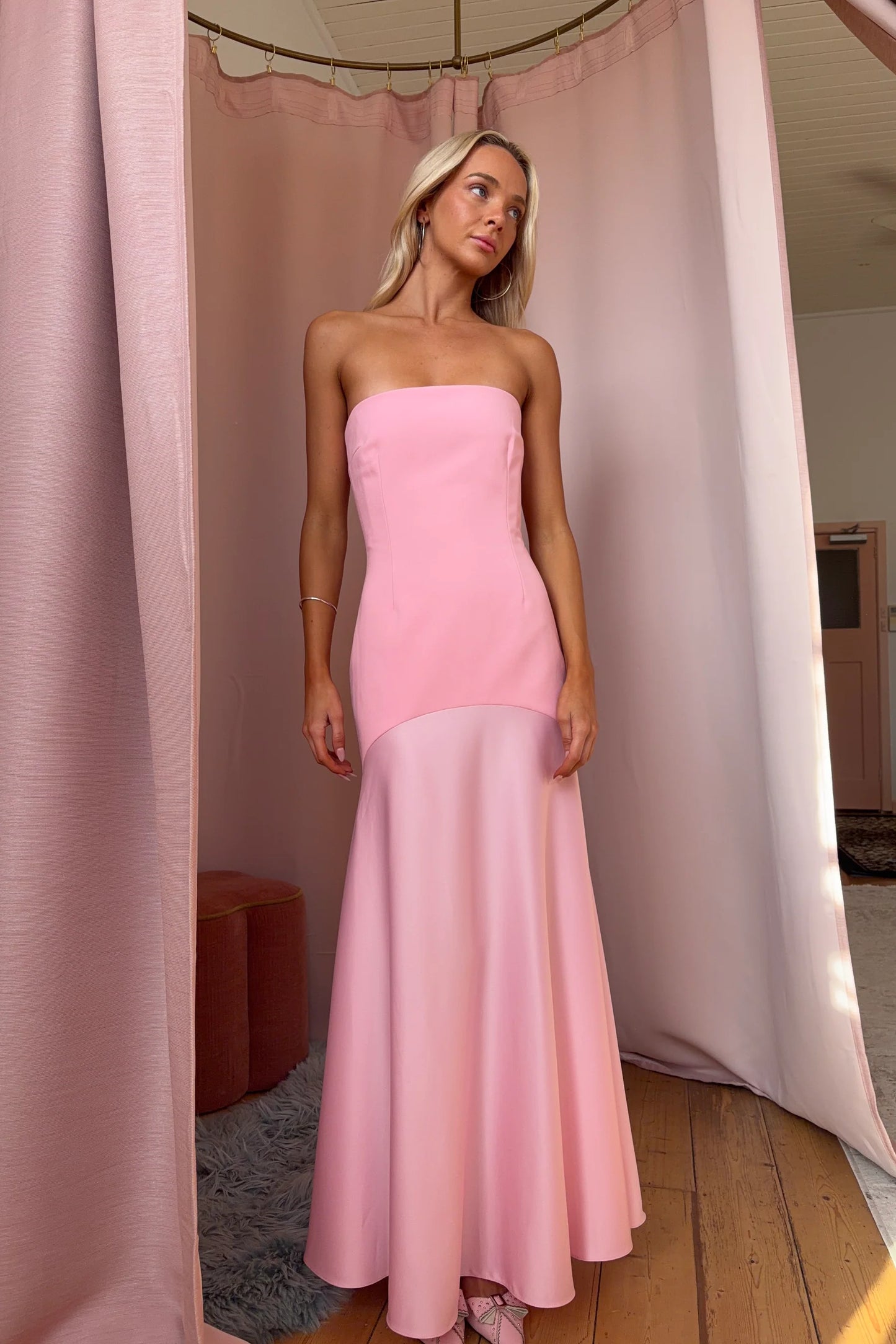 Solace London Alessandra Maxi Dress in Pink