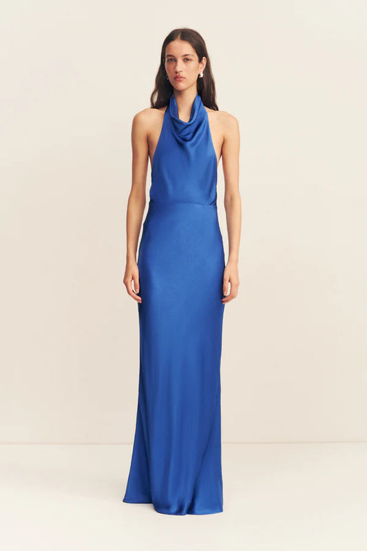 Shona Joy Tatum Low Cowl Open Back Maxi