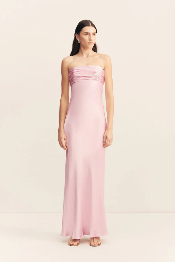 Shona Joy La Lune Strapless Rcuhed Bodice Maxi