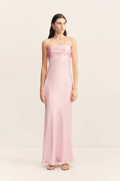 Shona Joy La Lune Strapless Rcuhed Bodice Maxi