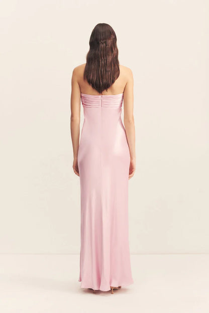 Shona Joy La Lune Strapless Rcuhed Bodice Maxi