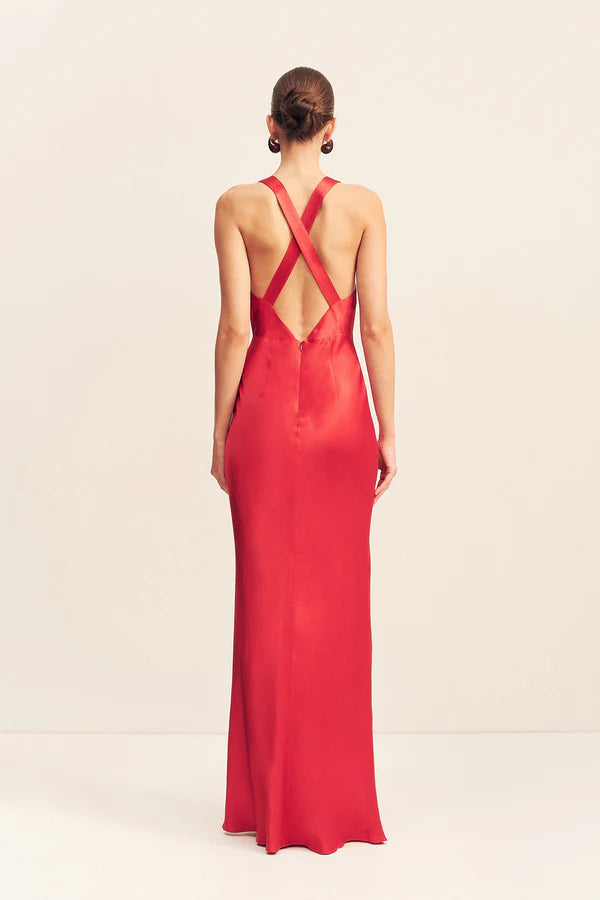Shona Joy Plunged Cross Back Maxi