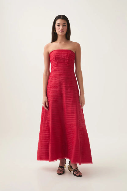 AJE Soundscape Maxi Dress in Scarlett Red
