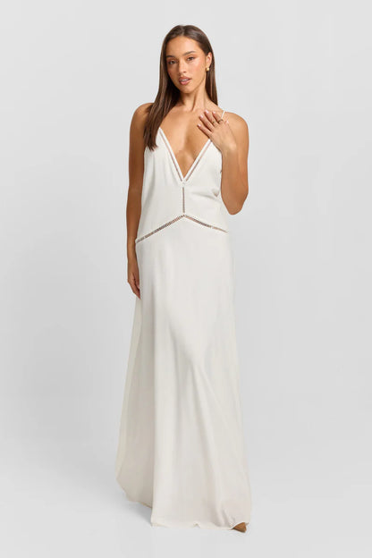 Sasha Therese Posey Maxi in White