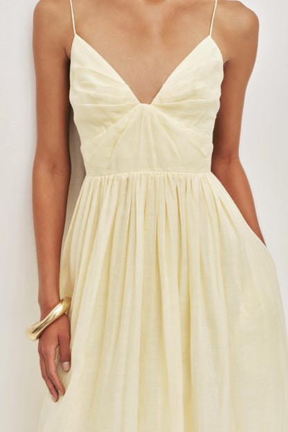 AJE Vacation Maxi Dress in Butter