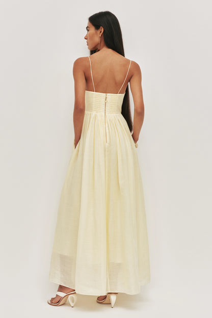 AJE Vacation Maxi Dress in Butter