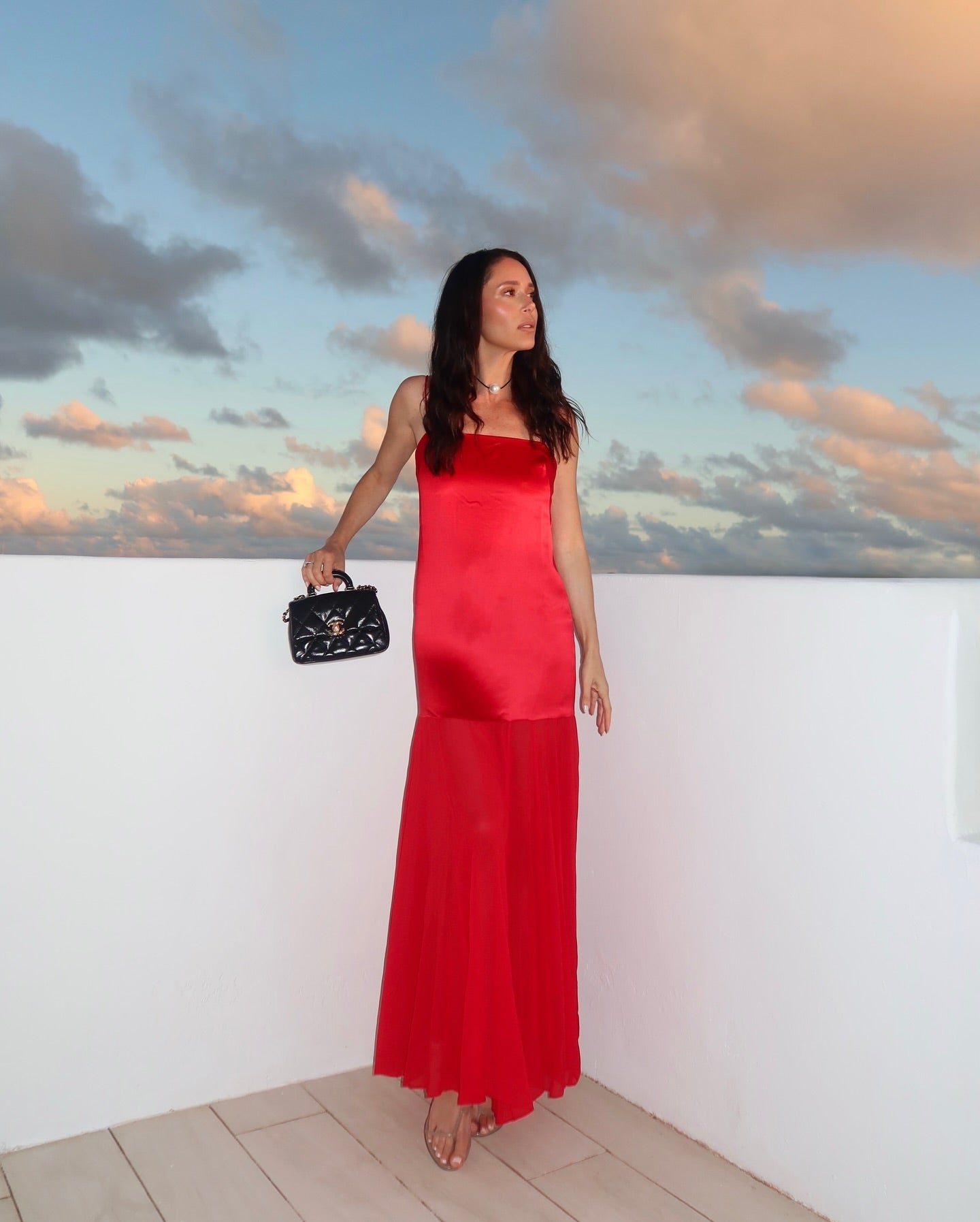 Shona Joy Moraya Dropped Waist Maxi in Chilli