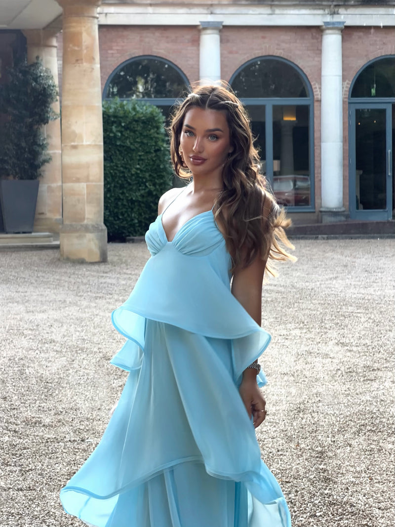 Twirl With Me Maxi in Baby Blue