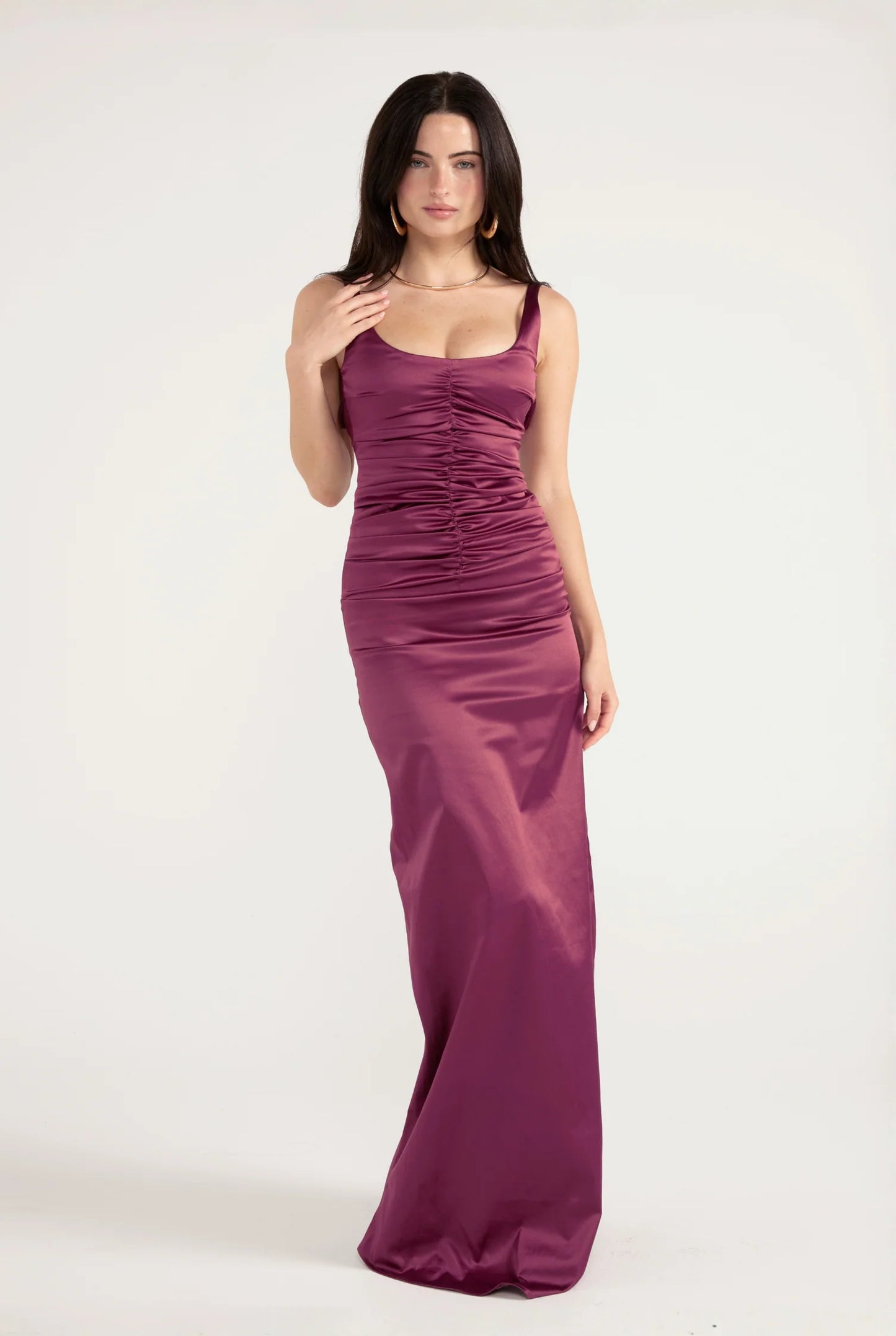 Ance Gria Atlein Gown in Plum