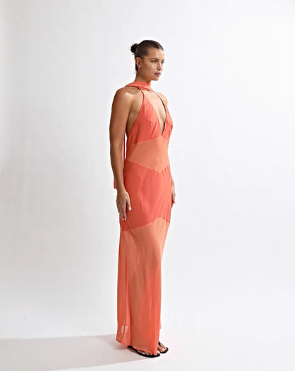 One Mile Eryn Maxi Dress in Coral
