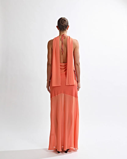 One Mile Eryn Maxi Dress in Coral