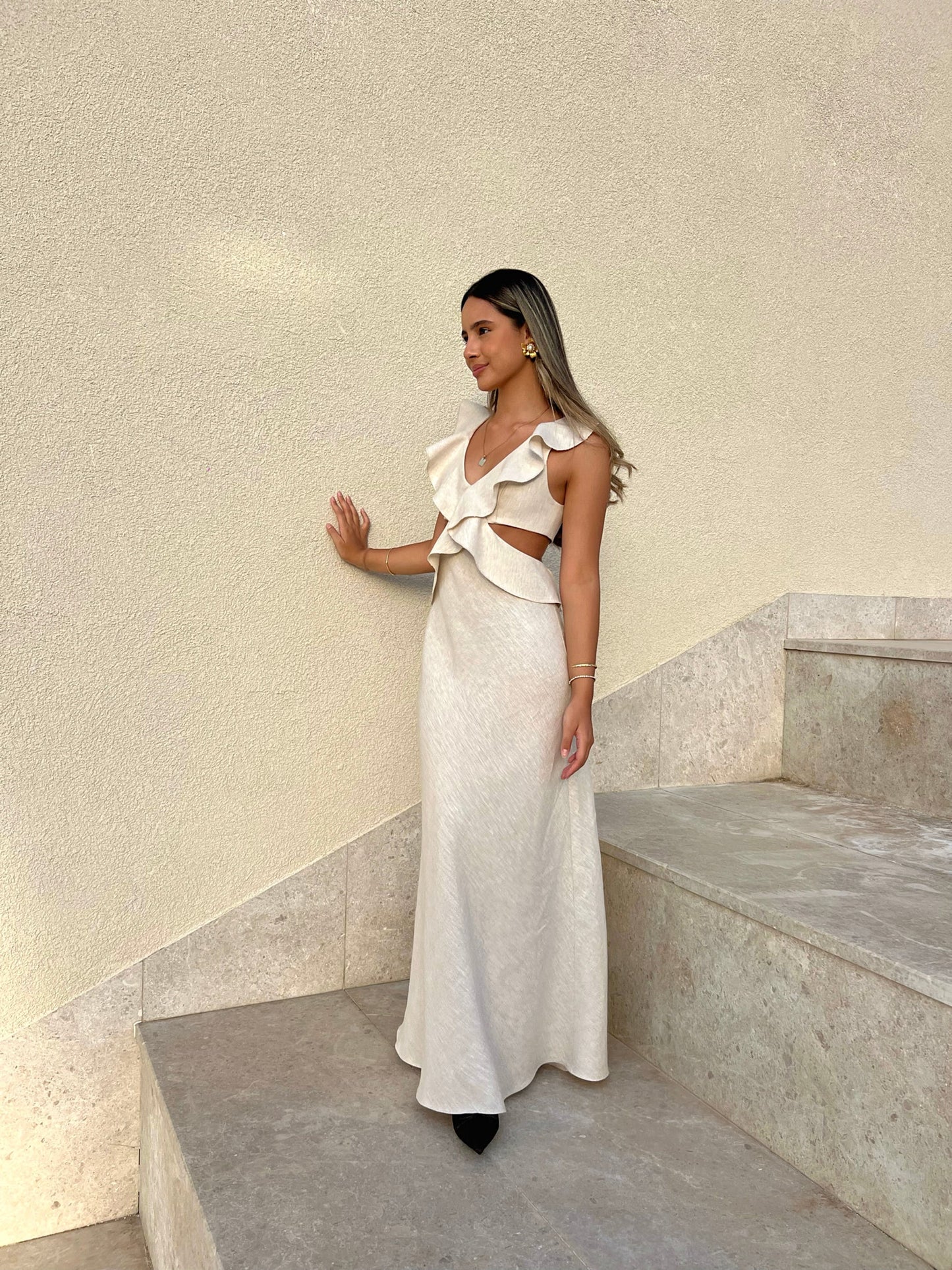 Cienti the Label Flounce Maxi Dress