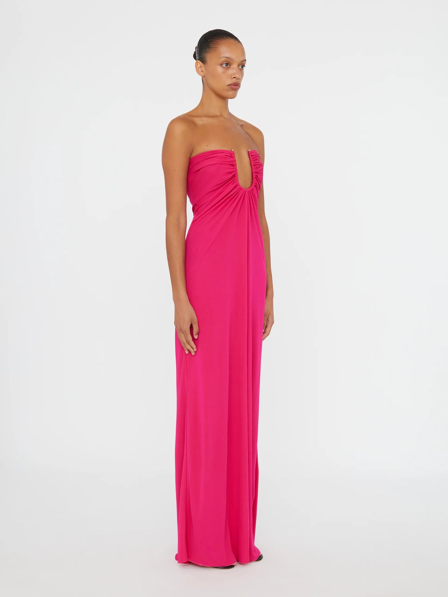 Christopher Esber Arced Palm Strapless Maxi