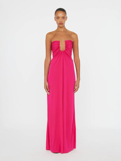 Christopher Esber Arced Palm Strapless Maxi