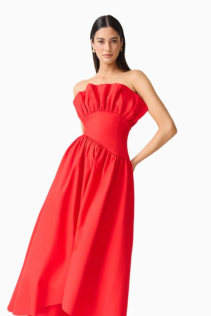Elliatt Laurel Sleeveless Maxi Dress In Red