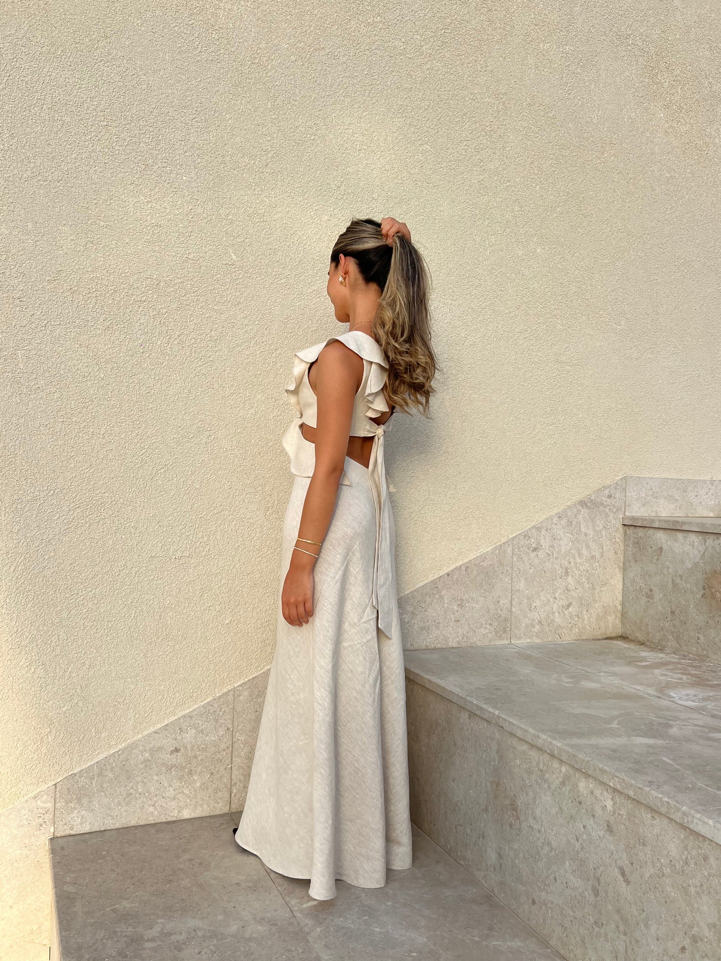 Cienti the Label Flounce Maxi Dress