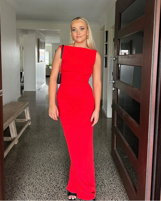 Effie Kats Verona Gown in Cherry Red