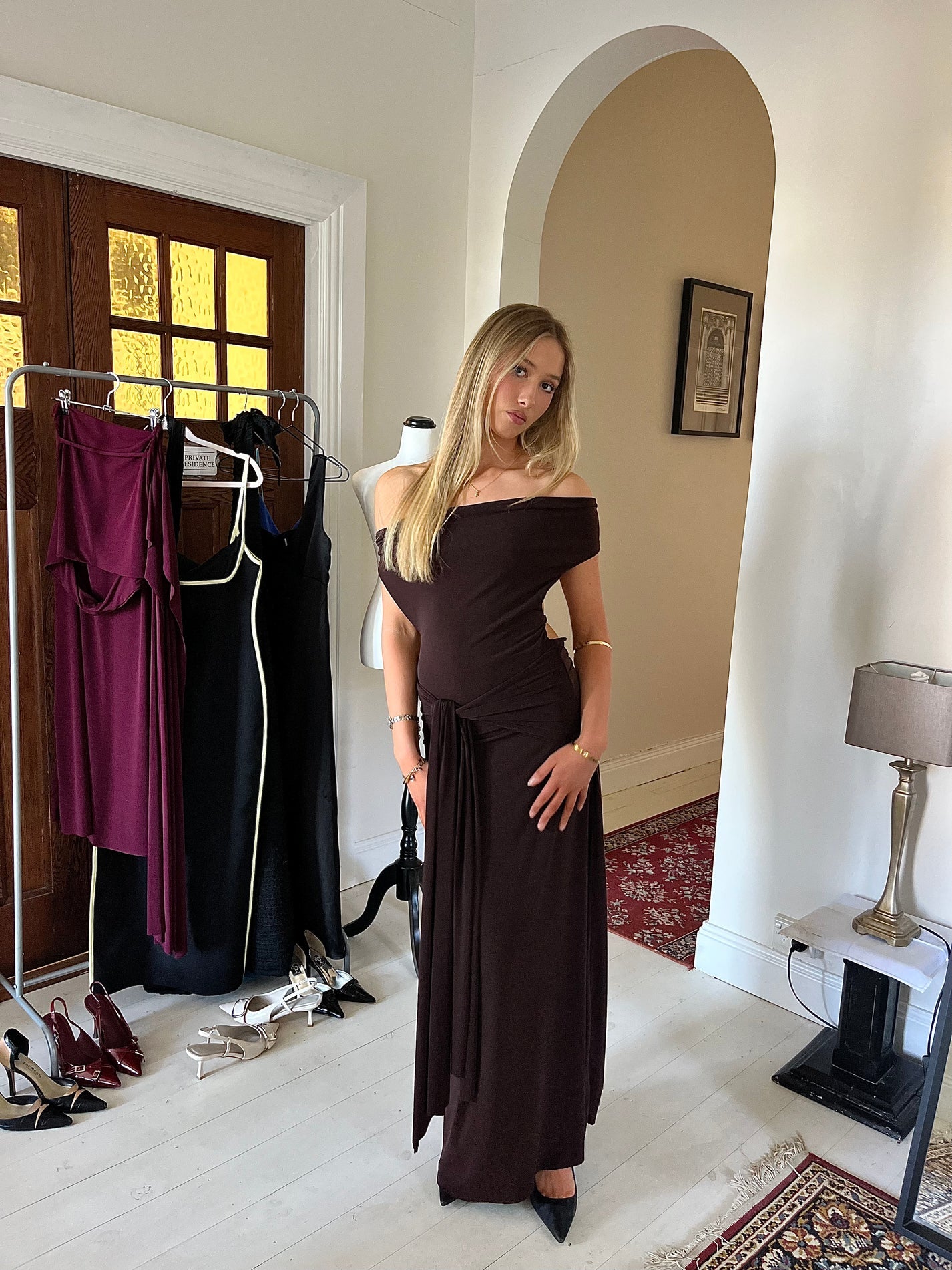 La Marie Nadia Dress in Brown