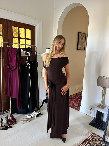 La Marie Nadia Dress in Brown