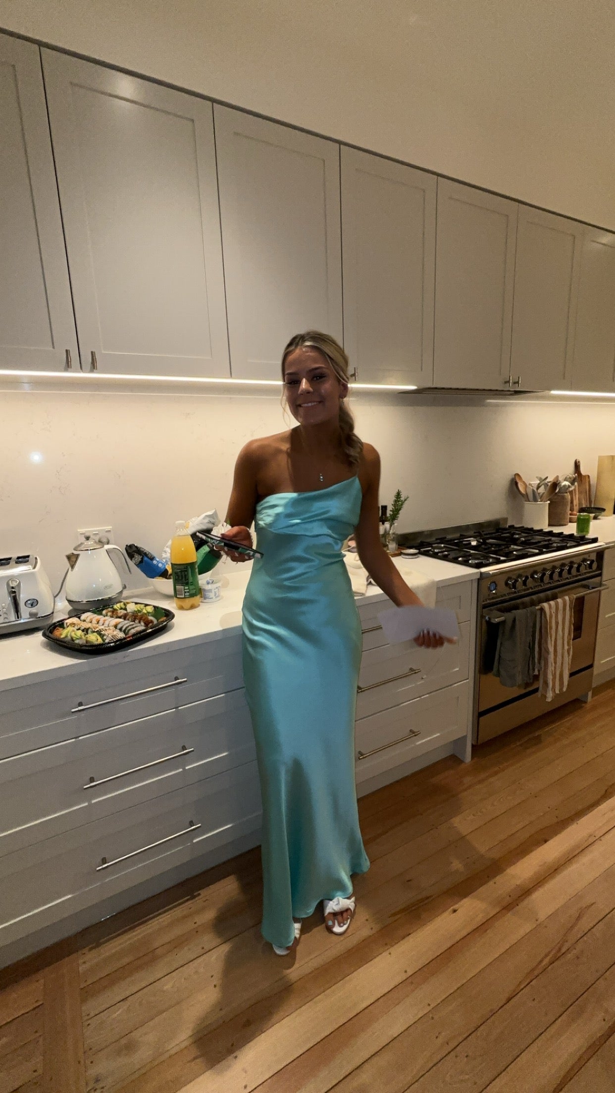 Natalie Rolt Mikayla Gown in Turquoise