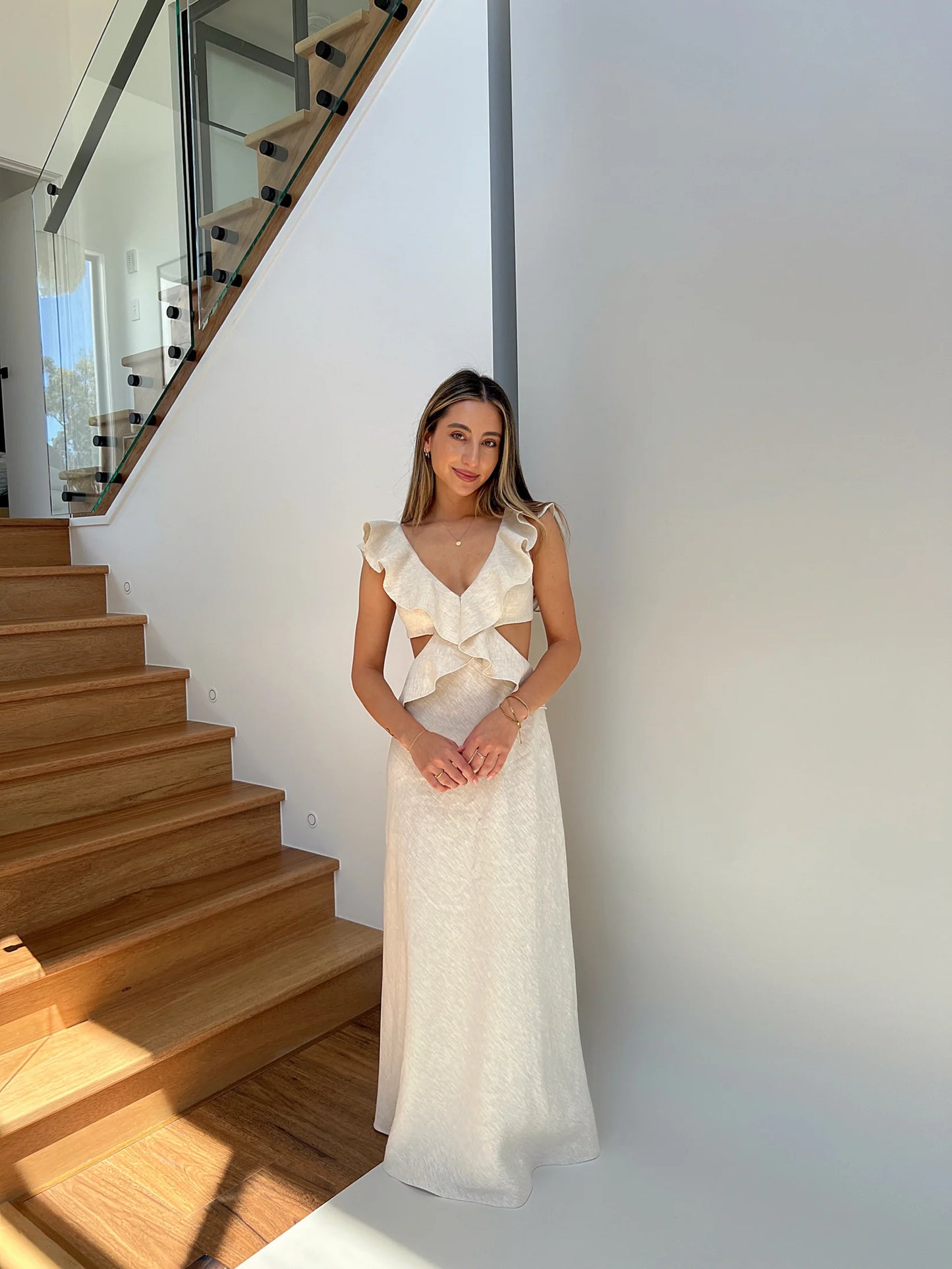 Cienti the Label Flounce Maxi Dress