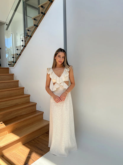 Cienti the Label Flounce Maxi Dress