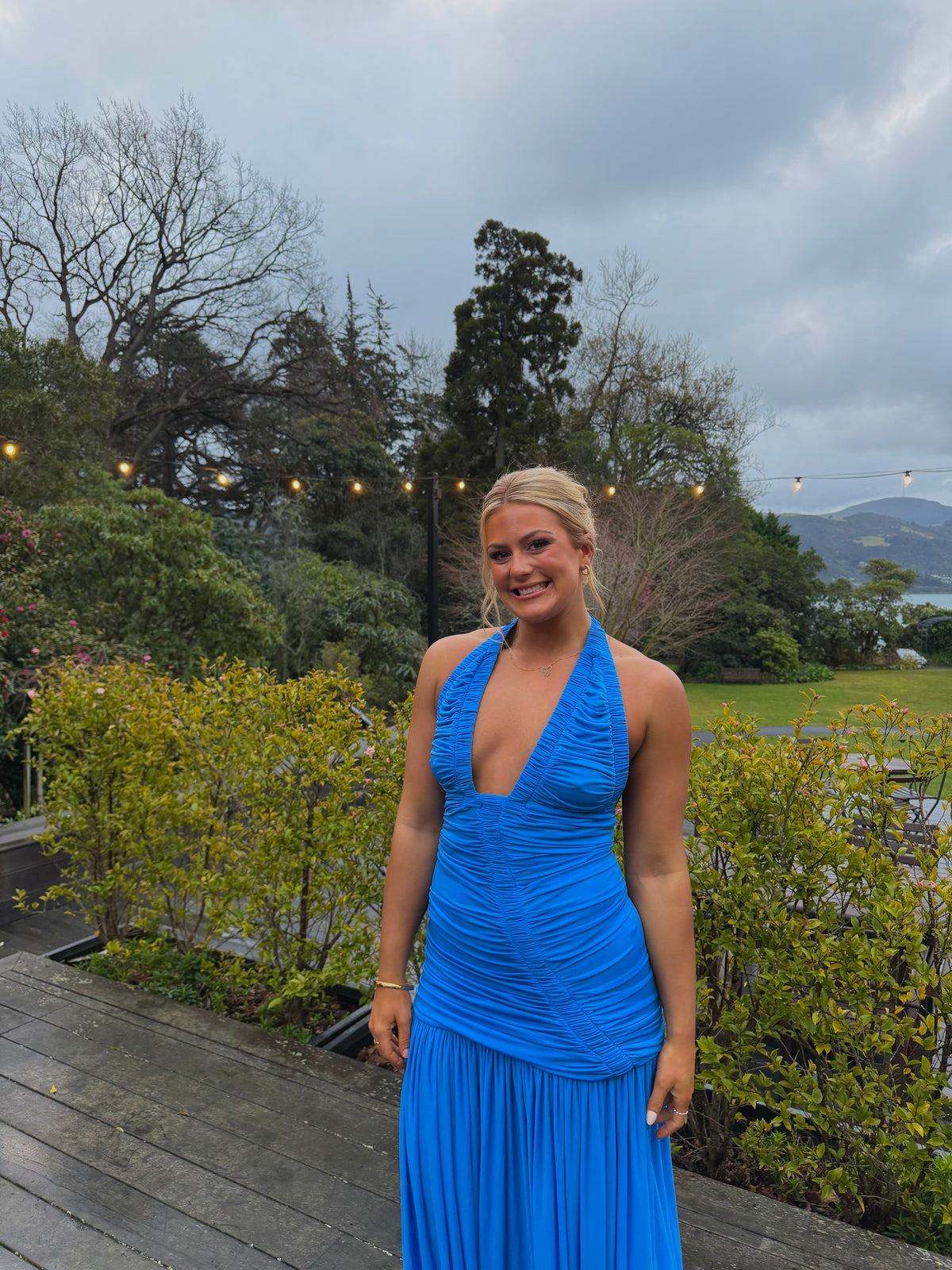 Christopher Esber Orion Gown in Lapis