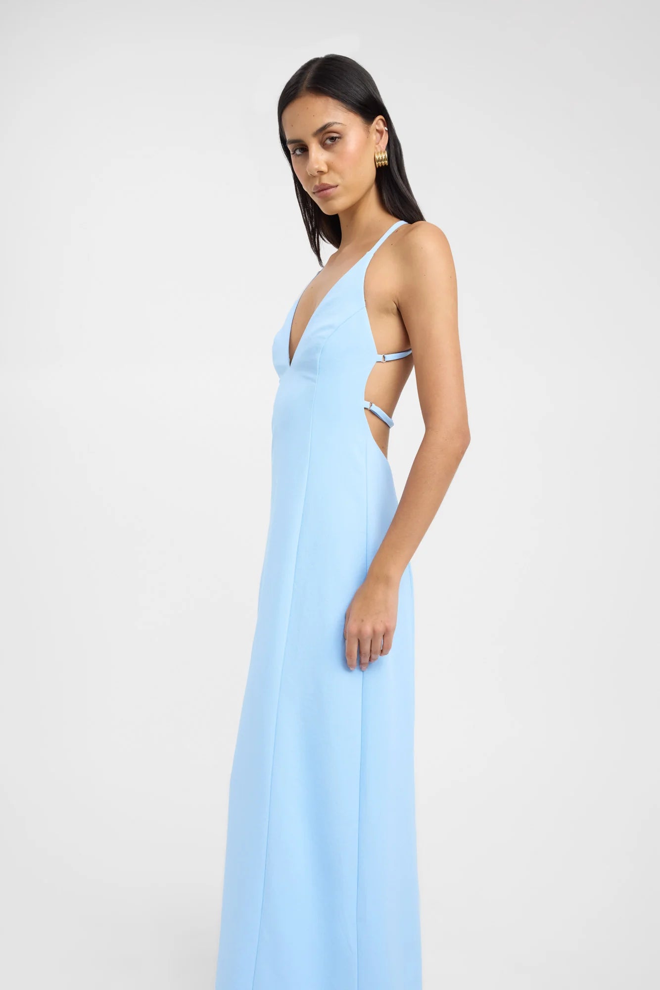 Kookai Ariel Maxi Dress in Sky Blue