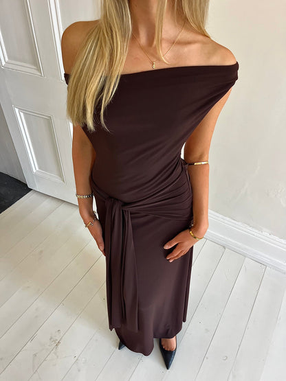 La Marie Nadia Dress in Brown