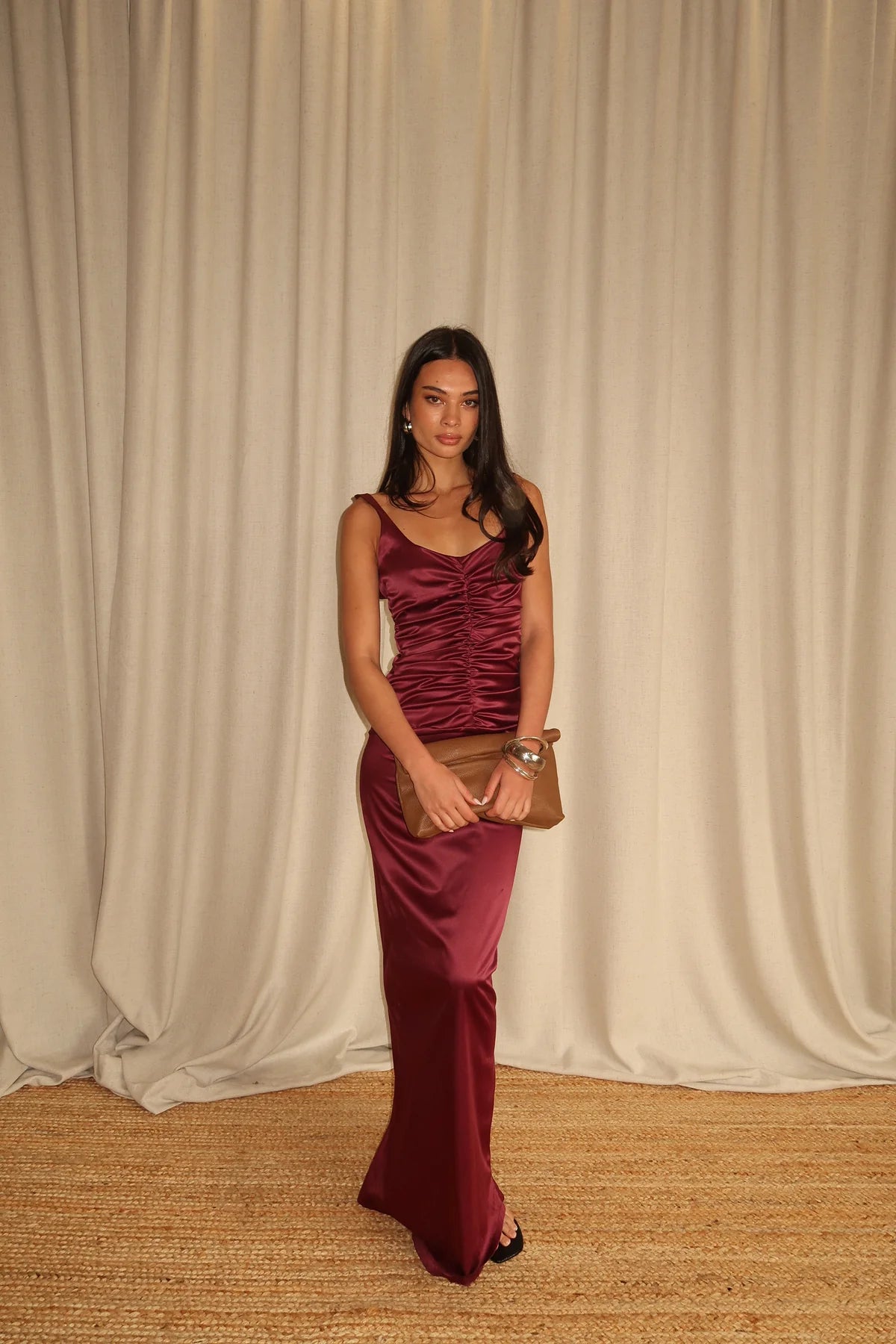 Ance Gria Atlein Gown in Plum