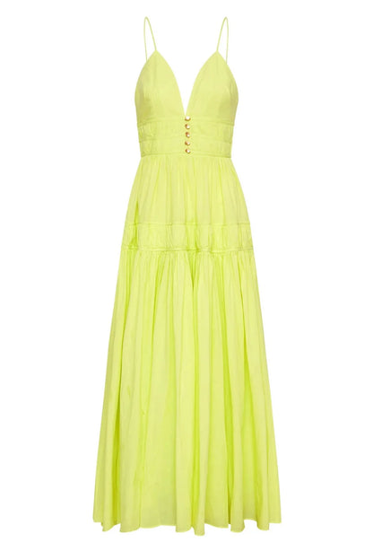 AJE Grace Tiered Maxi in Green