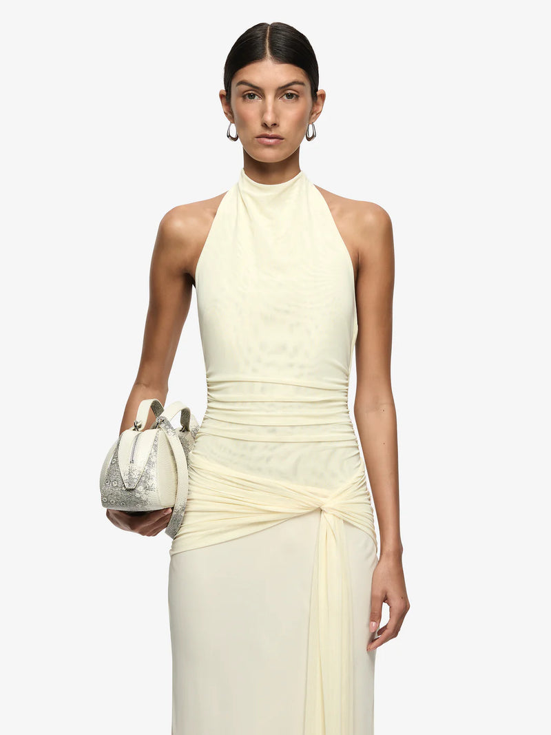 Bec & Bridge Jasmin Halter Dress in Lemon
