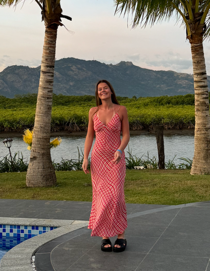 Ruby Kaarina Silk Slip Maxi Dress