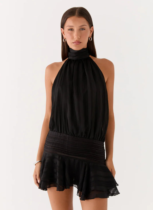 Peppermayo Willow Chiffon Mini in Black