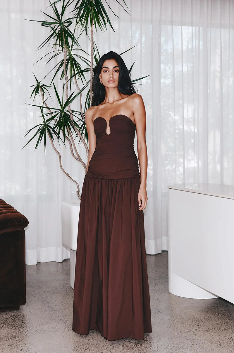 Shona Joy Campbell Dress in Ristretto