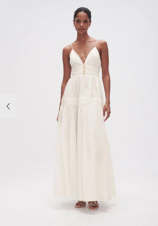 AJE Grace Tiered Maxi in Ivory