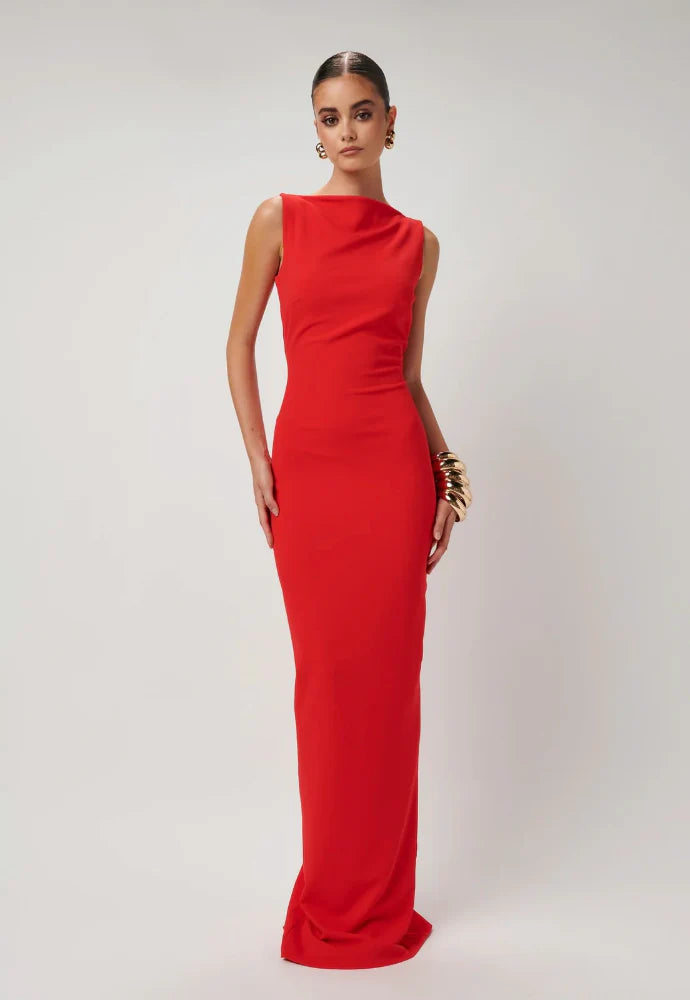 Effie Kats Verona Gown in Cherry Red