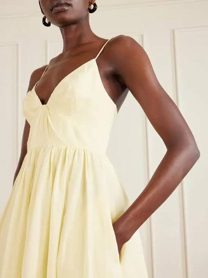 AJE Vacation Maxi Dress in Butter