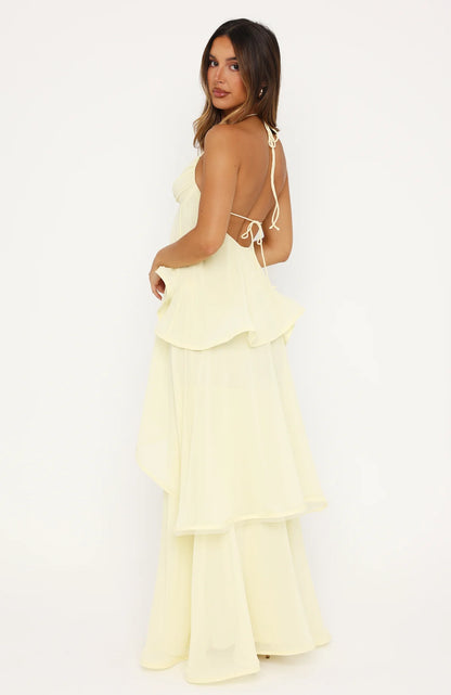 Twirl With Me Maxi in Lemon